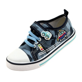 American Club Baskets américaines chaussures pour enfants insert en cuir TEN54 / 22 Moro ['bleu marine', 'bleu'] bleu 3
