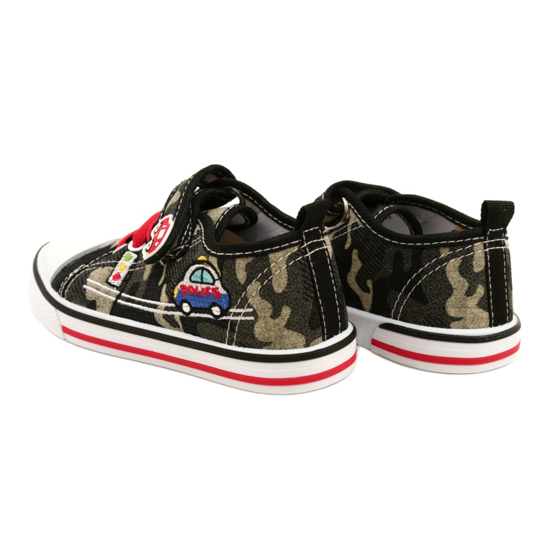 American Club Baskets américaines chaussures pour enfants insert en cuir TEN54 / 22 Moro beige noir 5