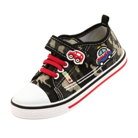 American Club Baskets américaines chaussures pour enfants insert en cuir TEN54 / 22 Moro beige le noir 3
