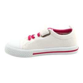 Baskets Beety American Club empiècement cuir blanche 1