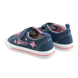 Baskets Beety American Club empiècement cuir bleu rose 4 Baskets Beety American Club empiècement cuir bleu rose 4