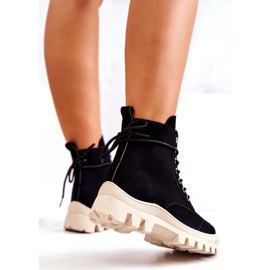 PS1 Bottes en daim à nouer ouragan noir le noir 4