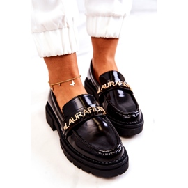 Locons peints Lettres pour femmes la.fi insert en cuir noir le noir 4