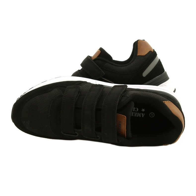 American Club AA15/22 Chaussures de sport velcro noir le noir 4