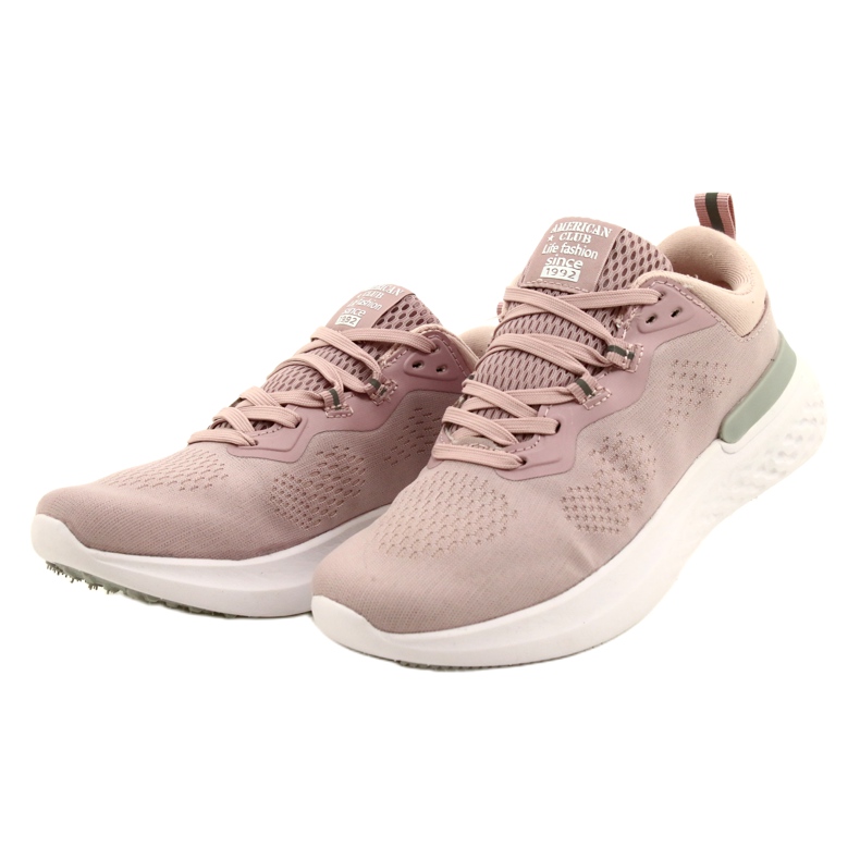 American Club Club américain féminin Pink WT102 / 22 Chaussures de sport rose 2