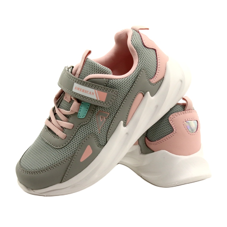 Chaussures de sport à la mode American Club AA22 / 22 Grey rose 5