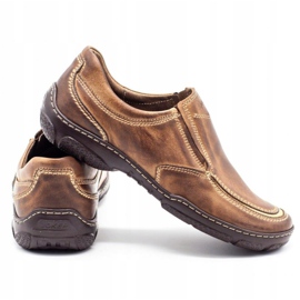 Joker Mocassins homme cuir 213 marron brun 3