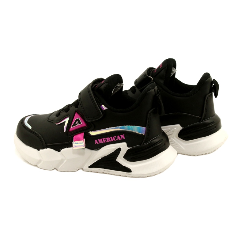 American Club Velcro Sports Chaussures avec hologramme AA24 / 22 noir 5