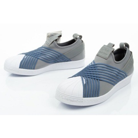 Chaussures Adidas Superstar Slipon Femme CG6012 bleu gris 4