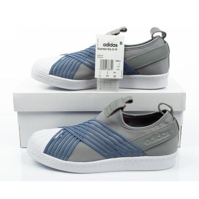 Chaussures Adidas Superstar Slipon Femme CG6012 bleu gris 5