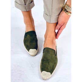 Pantoufles pour femmes espadrilles vertes Carmen 2
