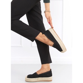 Espadrilles noires en dentelle Alice 1