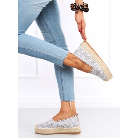 Espadrilles grises en dentelle Alice 1 Espadrilles grises en dentelle Alice 1