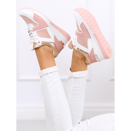 Adan Chaussures de sport compensées roses multicolore 1