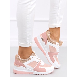 Adan Chaussures de sport compensées roses multicolore 2