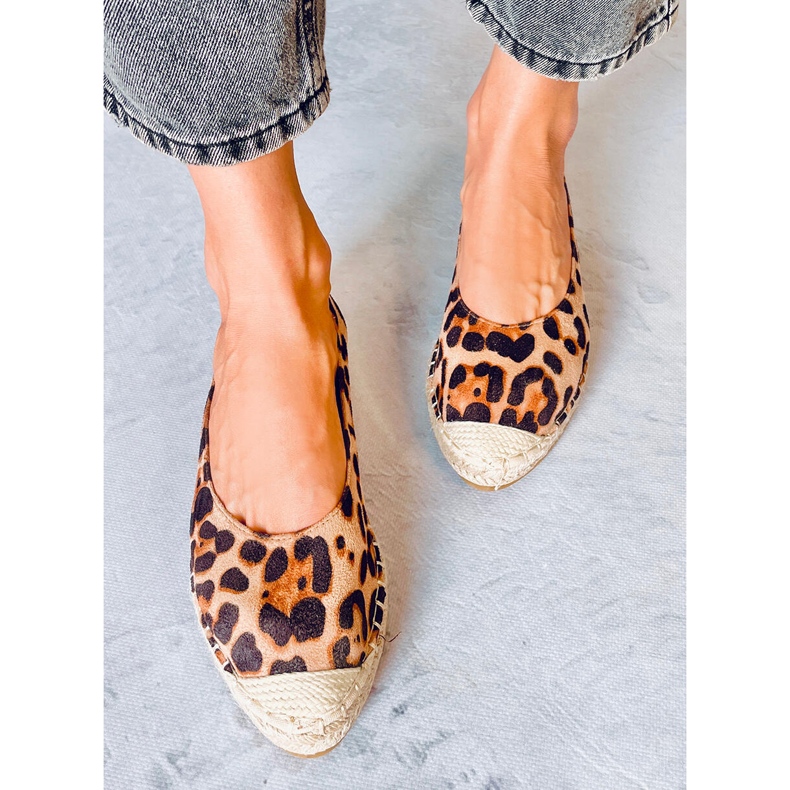 Espadrilles femme Camino Leopard brun 1