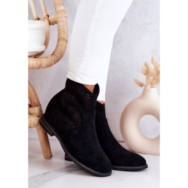 S.Barski Bottes Femme Daim Compensées Cachées Noir Solene 1