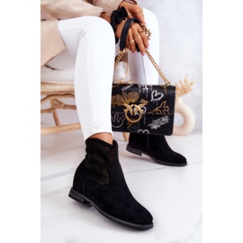 S.Barski Bottes Femme Daim Compensées Cachées Noir Solene le noir 6