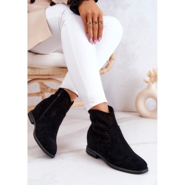 S.Barski Bottes Femme Daim Compensées Cachées Noir Solene le noir 5