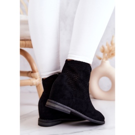 S.Barski Bottes Femme Daim Compensées Cachées Noir Solene le noir 7