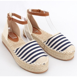 Espadrilles à rayures bleues Gema bleu marine 1