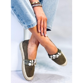 Espadrilles Lola Vertes à coquillages 2