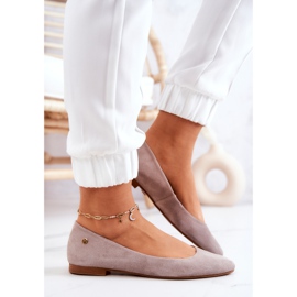 Ballerines en Daim pour Femme Maciejka 04100-42 Beige 3