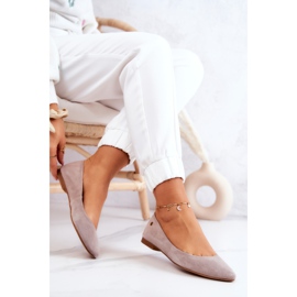 Ballerines en Daim pour Femme Maciejka 04100-42 Beige 4