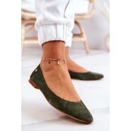Ballerines en Daim pour Femme Maciejka 04100-45 Kaki vert 3