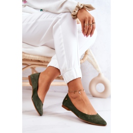 Ballerines en Daim pour Femme Maciejka 04100-45 Kaki vert 5