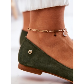 Ballerines en Daim pour Femme Maciejka 04100-45 Kaki vert 6