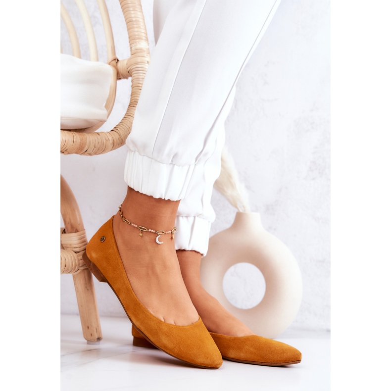 Ballerines en Daim pour Femme Maciejka 04100-44 Jaune foncé multicolore 1