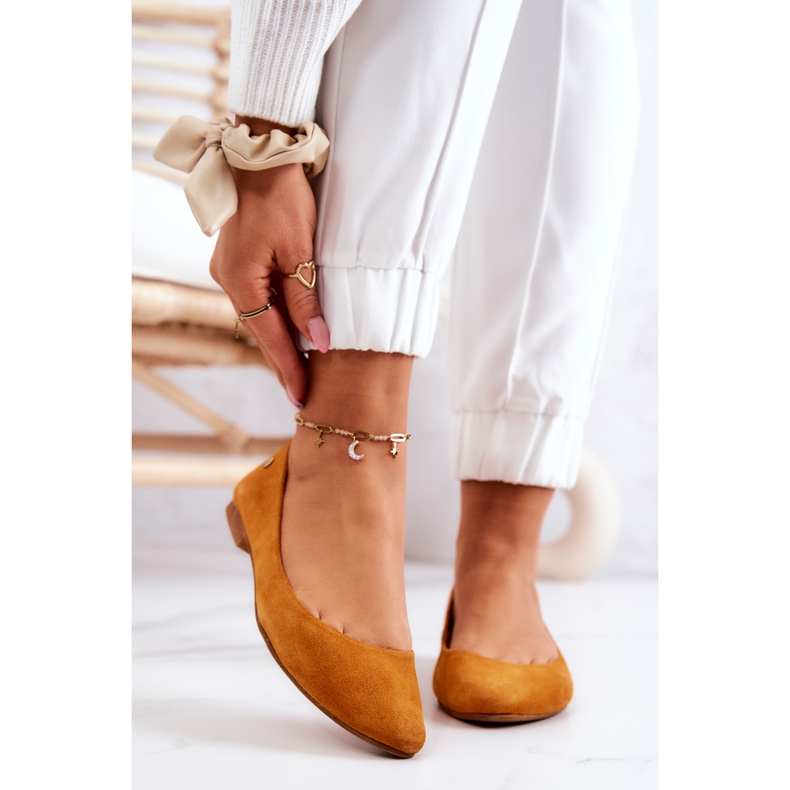 Ballerines en Daim pour Femme Maciejka 04100-44 Jaune foncé multicolore 2