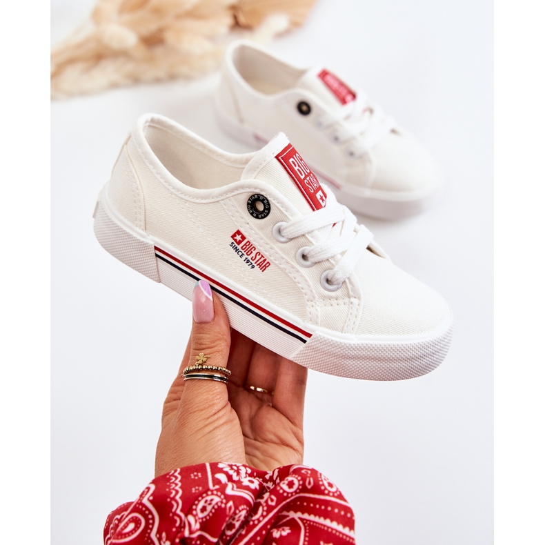 Baskets Basses Enfant Big Star JJ374170 Blanc blanche 1 Baskets Basses Enfant Big Star JJ374170 Blanc blanche 1