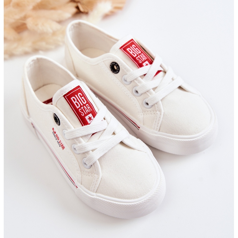 Baskets Basses Enfant Big Star JJ374170 Blanc blanche 2 Baskets Basses Enfant Big Star JJ374170 Blanc blanche 2