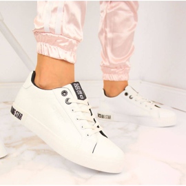 Baskets basses en cuir écologique Big Star W II274031 blanc 2