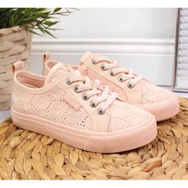 Baskets à lacets Big Star Jr JJ374006 rose clair 2 Baskets à lacets Big Star Jr JJ374006 rose clair 2