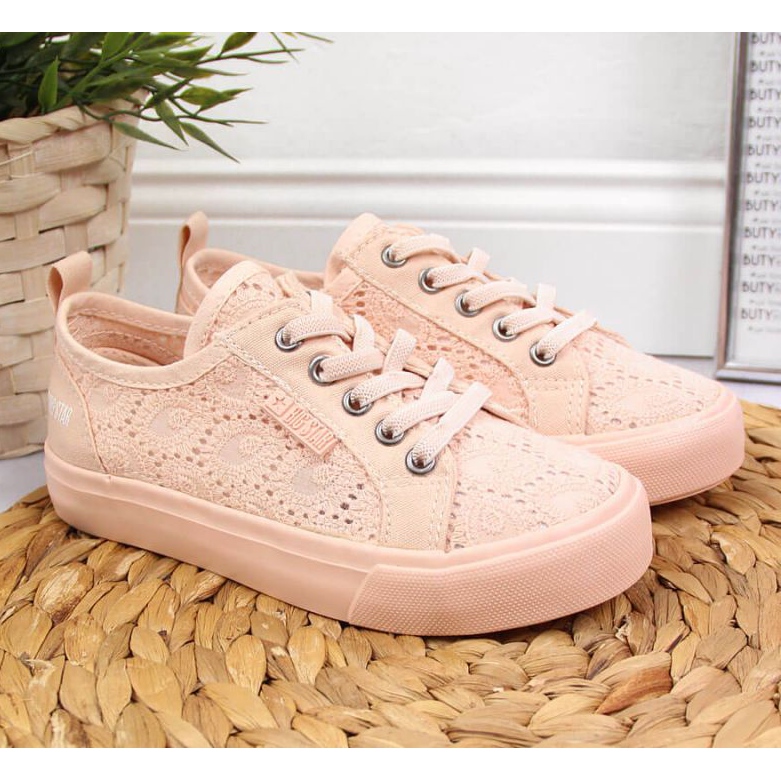 Baskets à lacets Big Star Jr JJ374006 rose clair 2 Baskets à lacets Big Star Jr JJ374006 rose clair 2