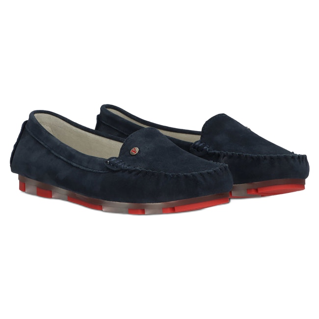 Mocassins Cuir Filippo DP2037/22 NV RD Bleu marine rouge 4
