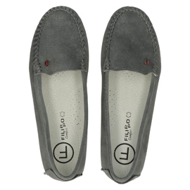 Mocassins Cuir Filippo DP2037/22 GR RD Gris rouge 5