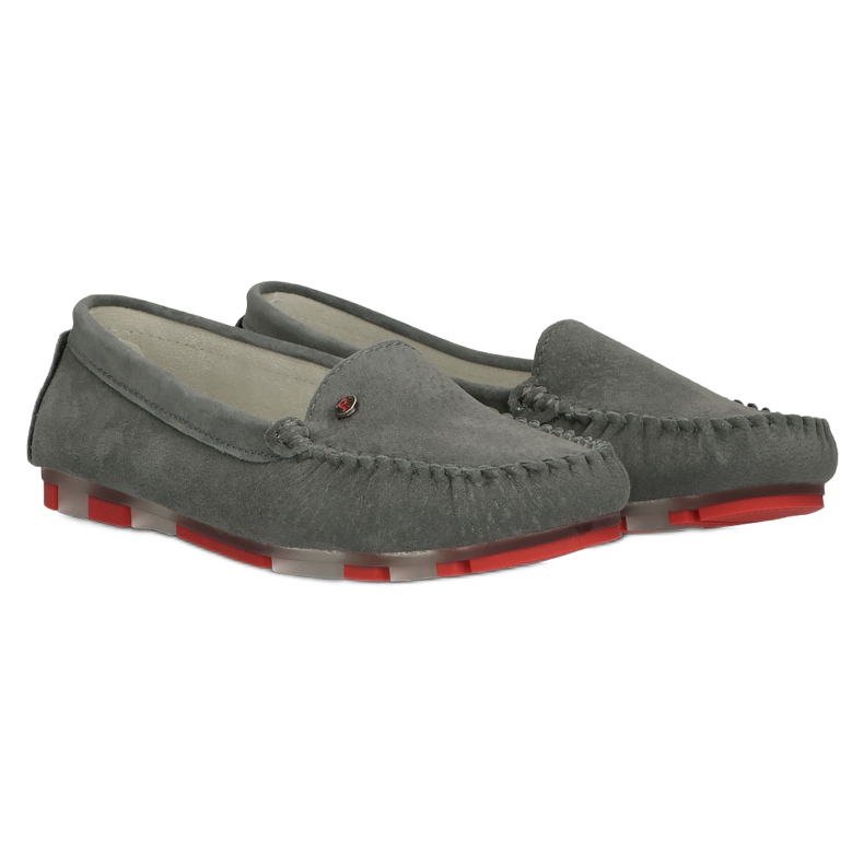 Mocassins Cuir Filippo DP2037/22 GR RD Gris rouge 4