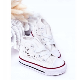 Baskets Montantes Enfant Avec Dentelle Blanc Roly-Poly 1