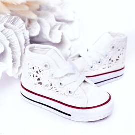Baskets Montantes Enfant Avec Dentelle Blanc Roly-Poly 5
