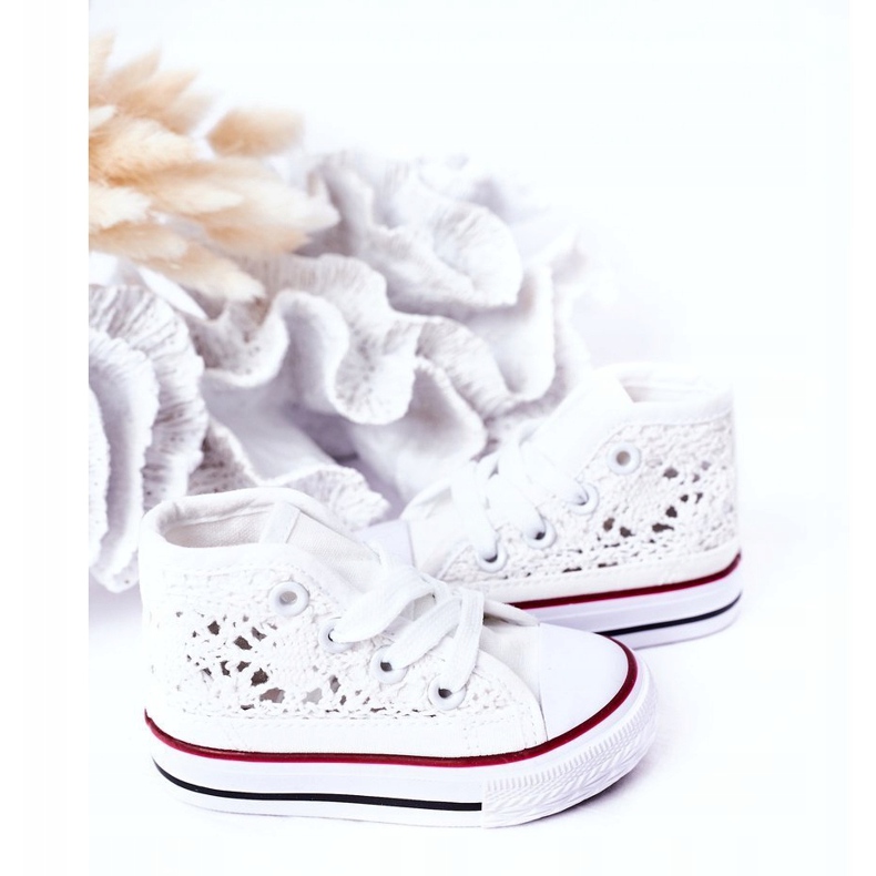Baskets Montantes Enfant Avec Dentelle Blanc Roly-Poly blanche 6