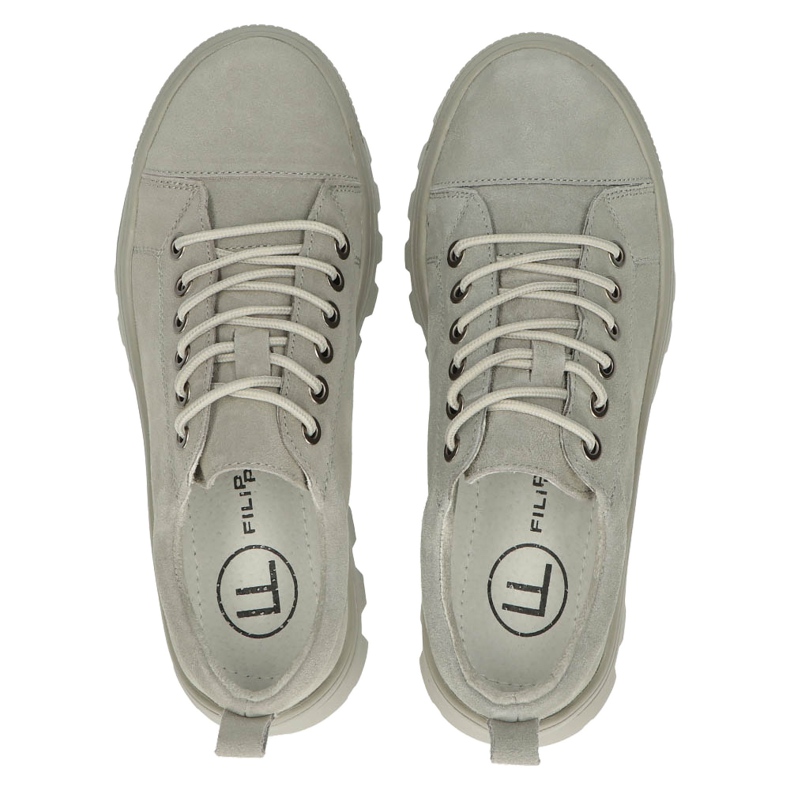 Baskets en cuir suédé Filippo DP3522 / 22 GR Gris 4