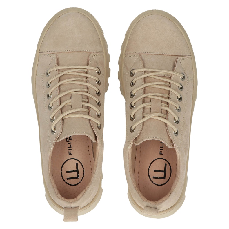 Baskets En Cuir Suédé Filippo DP3522/22 BE Beige 4