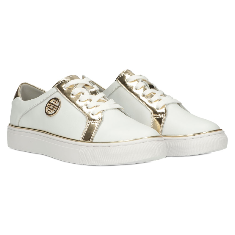 Filippo Baskets en cuir élégantes DP3617 / 22 WH blanche 3