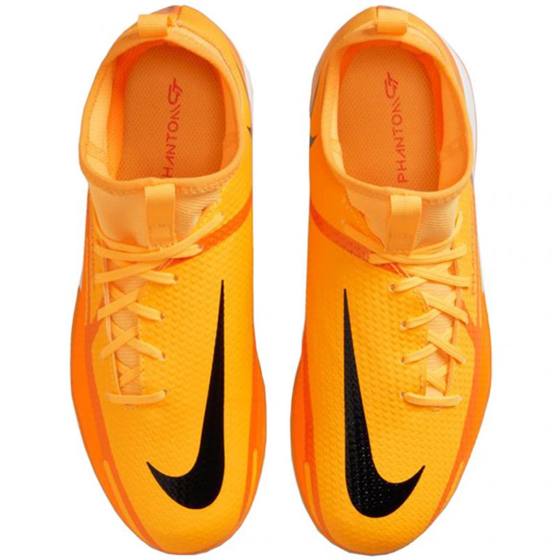 Nike Phantom GT2 Academy Df IC Jr DC0815 808 chaussures de football orange oranges et rouges 1