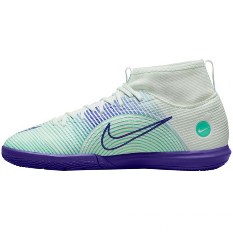 Nike Mercurial Superfly 8 Academy Mds Ic Jr DN3773 375 chaussures de football blanc blanc 1