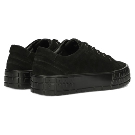 Filippo Sneakers en cuir féminin DP3527 / 22 BK Noir le noir 4